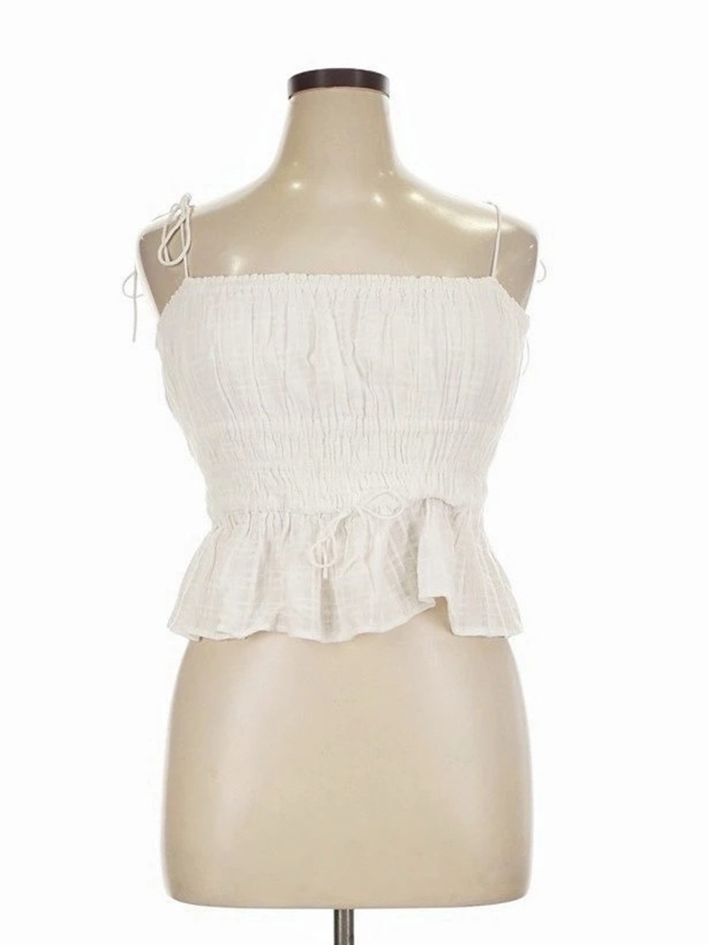 J. Crew Clio Top in Textured Gauze Size XL White Summer Breezy Feminine NWT